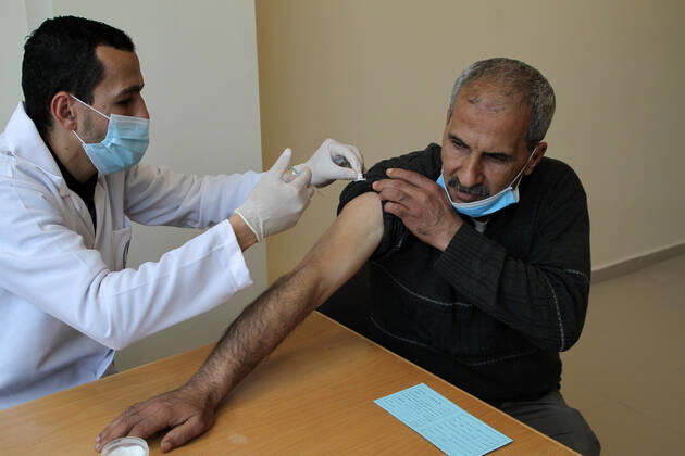Coronavirus in Gaza, Impfung in Gaza-Stadt