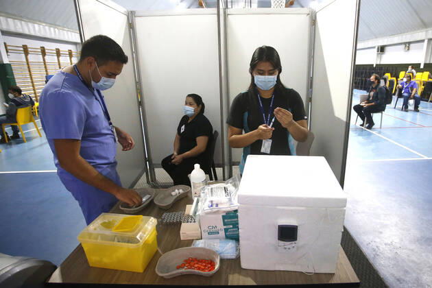 Coronavirus in Chile, Impfzentrum in Santiago de Chile