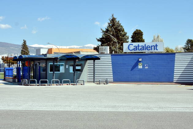 Coronavirus in Italien, AstraZeneca-Impfdosen-Fund im Catalent Werk in Anagni