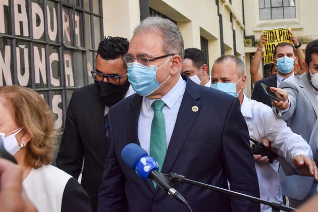 Coronavirus in Brasilien, Gesundheitsminister Queiroga besucht Einrichtung in Sao Paulo