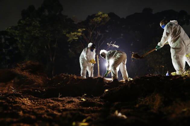 Coronavirus in Brasilien, Nächtliche Beerdigungen in Sao Paulo