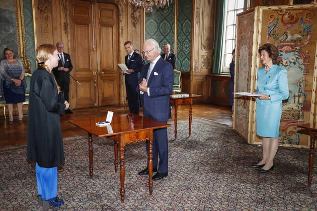 König Gustav und Königin Silvia von Schweden Preisverleihung in Stockholm