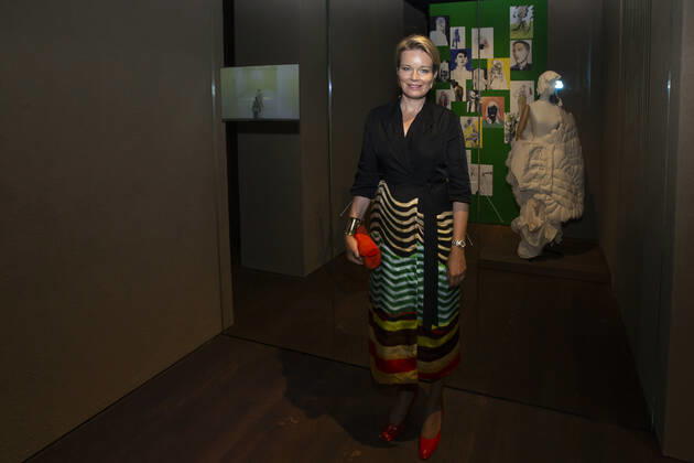 Queen Mathilde visits MoMu Fashion Museum in Antwerp