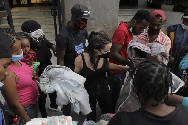 Mexico, refugees from Haiti in Mexico City
