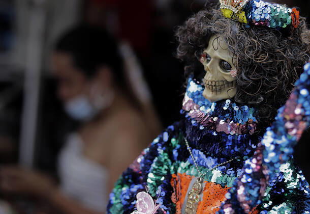 Mexico City, Santa Muerte supporters call for end to pandemic in Mexico