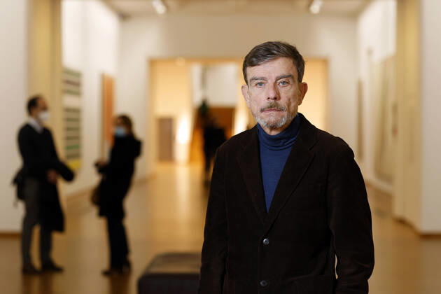 Marcel Odenbach beim Pressegespräch zur Verleihung des Wolfgang-Hahn-Preises in Köln
