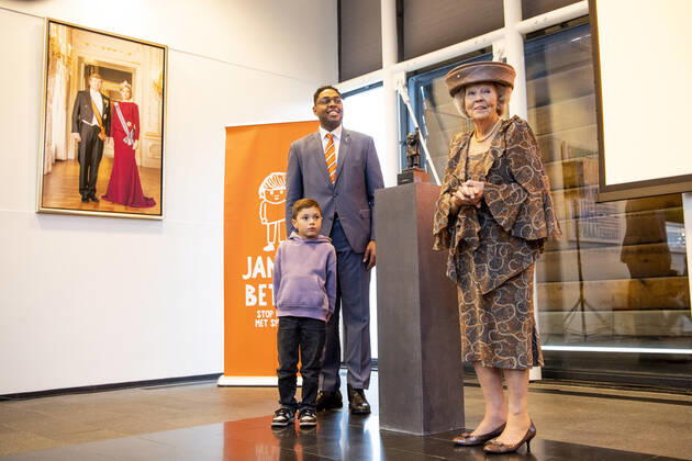 Prinzessin Beatrix während des Jantje Beton Awards in Culemborg