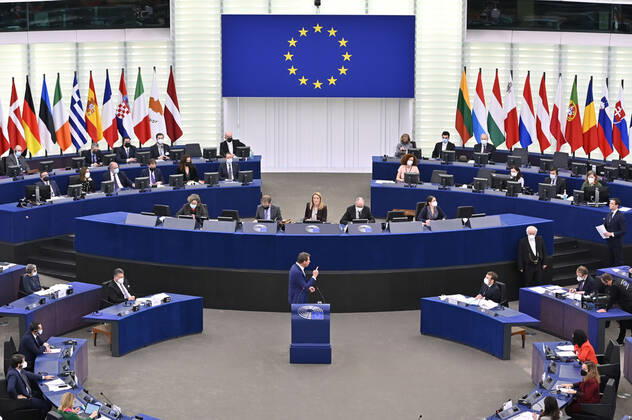 Frankreich, Plenartagung zur EU-Ratspräsidentschaft 2022 in Straßburg