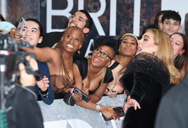 BRIT Awards in London, arrival Adele