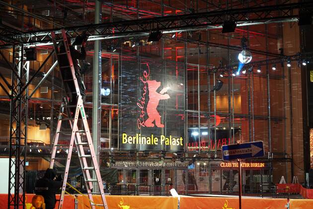 Berlin, construction work at the Berlinale Palast at Marlene-Dietrich-Platz