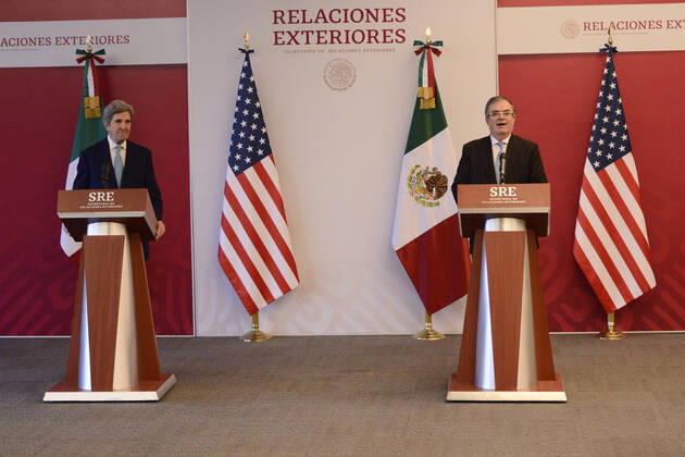 Mexico, Foreign Minister Marcelo Ebrard meets John Kerry in Mexico City