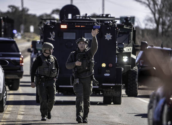USA, Shooting of police officers in Sedillo, New-Mexico