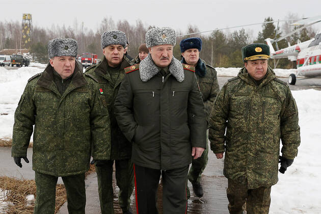 Belarus, Alexander Lukashenko nimmt an den Militärübungen Allied Resolve 2022 teil
