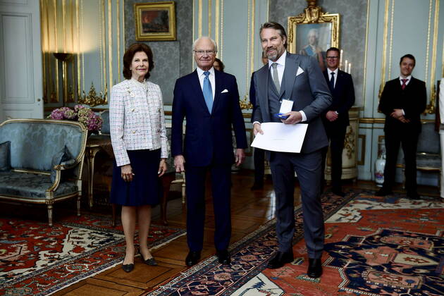 Schwedisches Königspaar Carl Gustaf und Silvia verleihen in Stockholm Orden für Verdienste im Sport
