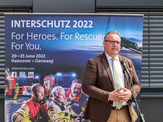 Deutschland, Interschutz 2022 Auftakt-Pressekonferenz in Hannover