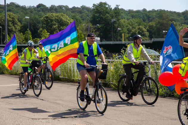 Friedenscamp Ramstein 2022 Fahrraddemo