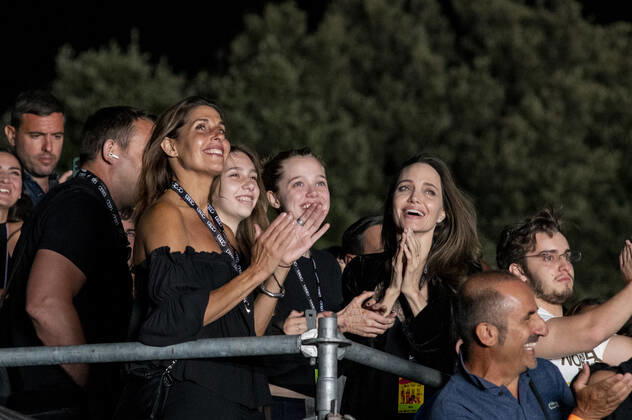 Angelina Jolie and daughter Shiloh attend Maneskin concert in Rome