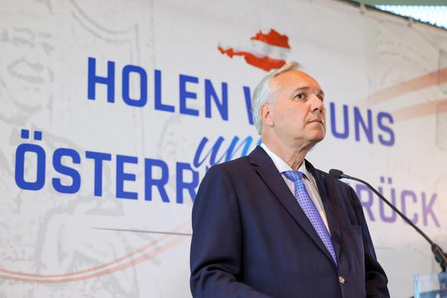 Österreich, Präsentation des FPÖ Kandidaten für die Bundespräsidentenwahl 2022 in Wien