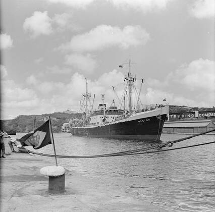 IMAGO Willem van de Poll Archive, Royals, Queen Juliana and Prince Bernhard travelling to Suriname on the MS Nestor in 1955