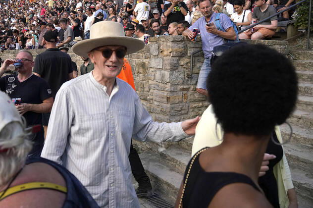 Marius Müller-Westernhagen attends The Rolling Stones concert in Berlin