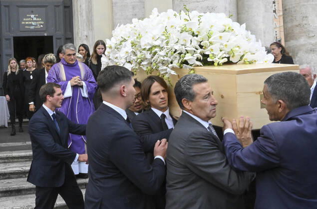 Rome, funeral of fashion designer Franca Fendi