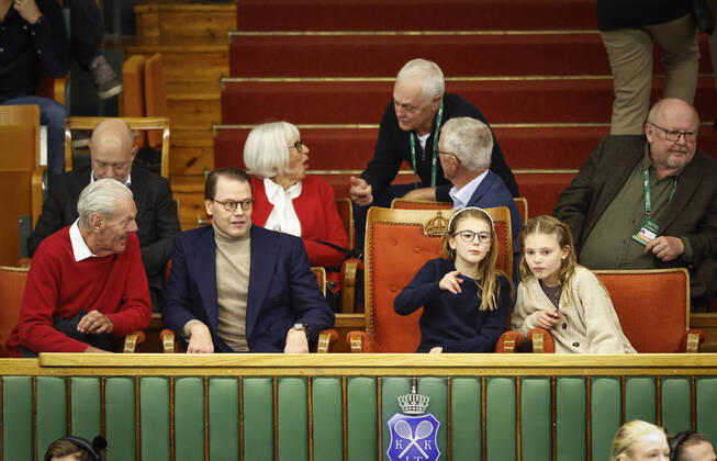 Prinz Daniel und Prinzessin Estelle von Schweden besuchen Tennisturnier Stockholm Open