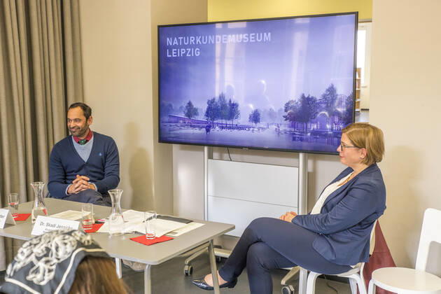 Leipzig, press event for new natural history museum
