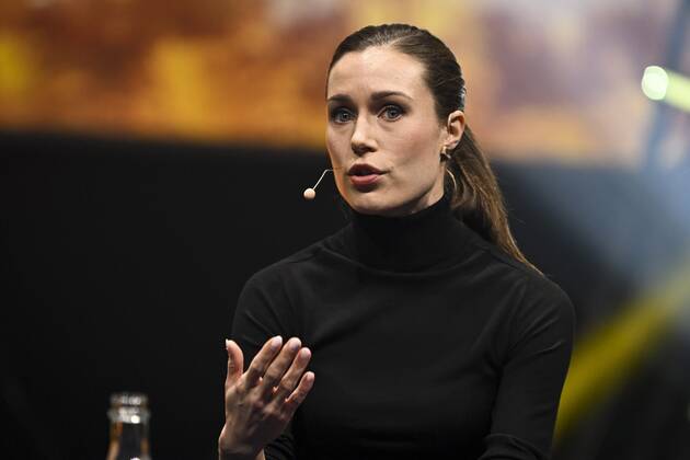 Finnland, Sanna Marin während Slush 2022 Startup Event in Helsinki