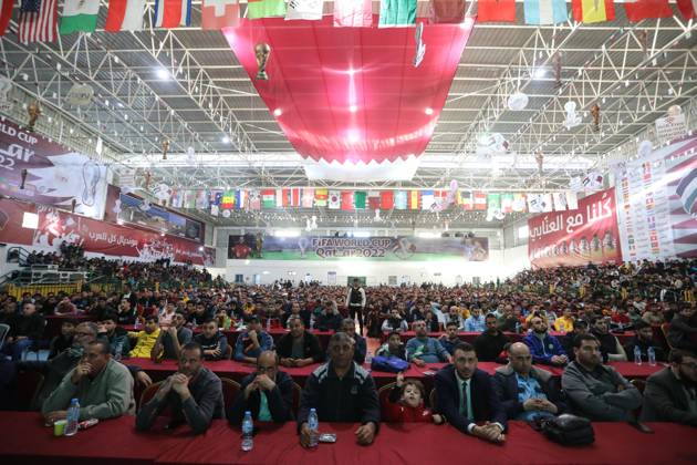 Gaza, Public Viewing FIFA WM 2022: Polen - Saudi-Arabien