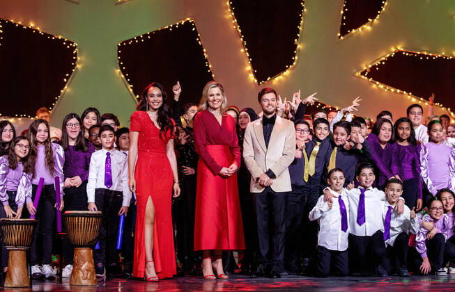 Queen Maxima attend the recordings of the Christmas Music Gala in Amsterdam
