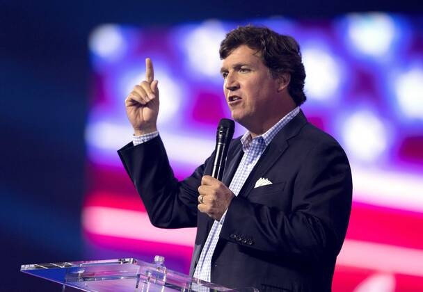 USA, Tucker Carlson hält Rede bei AmericaFest 2022 in Phoenix