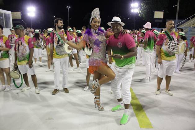 Brazil, rehearsals of the samba schools for the carnival in Rio de Janeiro