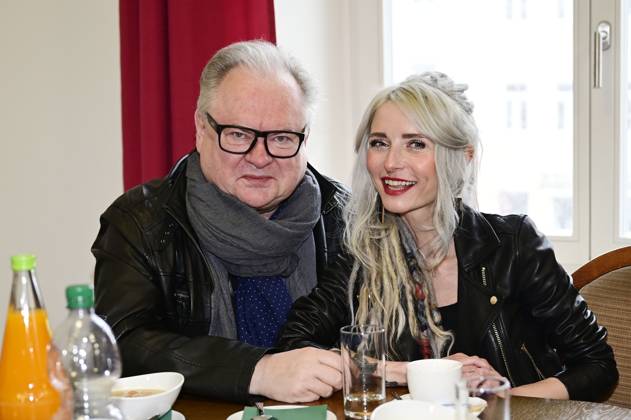 Heinz Rudolf Kunze und Sarah Lesch bei der Verleihung des Lessing-Preises in Kamenz