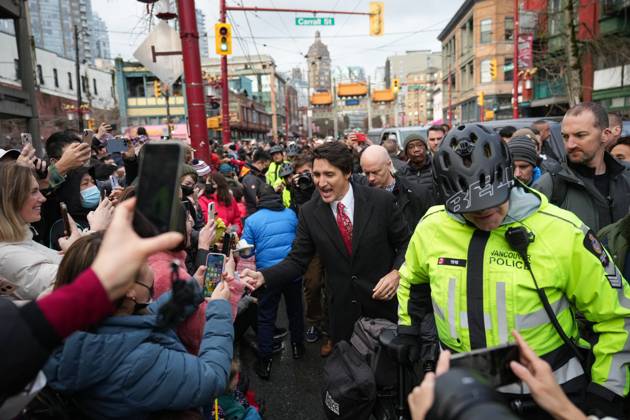 Canada, Justin Trudeau at Chinese New Year parade in Vancouver