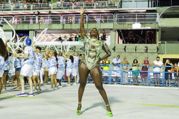 Brazil, rehearsals of the samba schools for the carnival in Rio de Janeiro