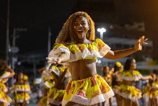 Brazil, rehearsals of the samba schools for the carnival in Rio de Janeiro