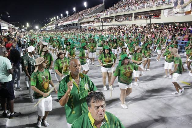 Brazil, rehearsals of the samba schools for the carnival in Rio de Janeiro