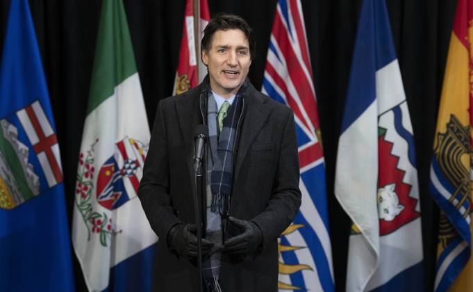 Canada, Prime Minister Justin Trudeau Press conference on the sidelines of the Prime Ministers Meeting in Ottawa