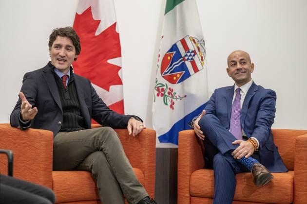 Canada, Prime Minister Justin Trudeau meets Yukon Premier Ranj Pillai in Whitehorse