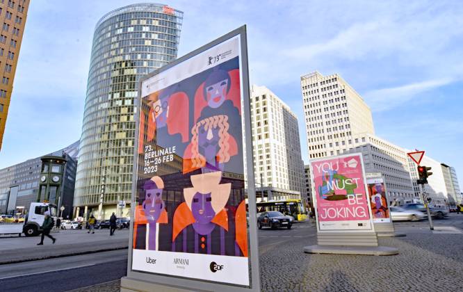 73rd Berlinale, advertising poster at Potsdamer Platz