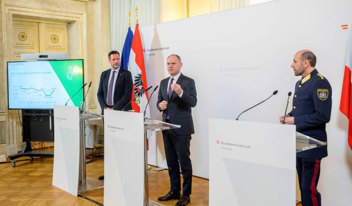 Österreich, Präsentation der Kriminalstatistik 2022 in Wien