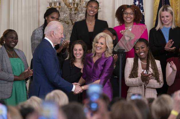 USA, Joe and Jill Biden during a Womens History Month reception in Washington.