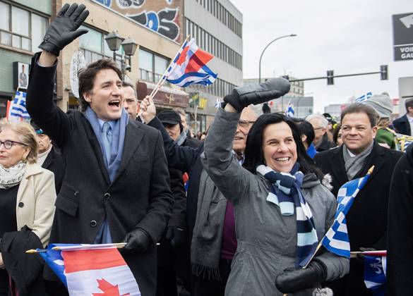 Canada, Justin Trudeau attends Greek Independence Day parade in Montreal