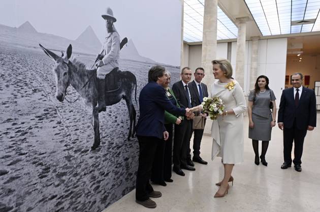 Queen Mathilde of Belgium visits the Museum of Art & History in Brussels