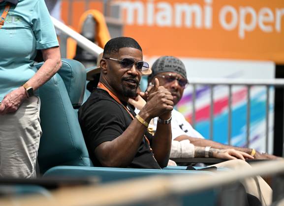 Jamie Foxx besucht Tennisspiel in Miami