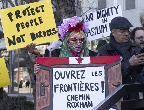 Canada, refugees protest in Montreal