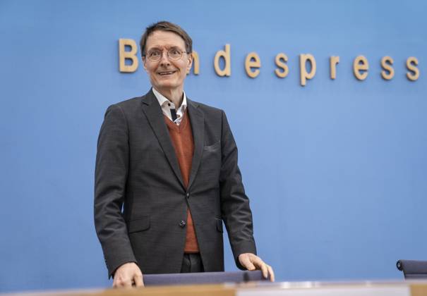 Berlin, Karl Lauterbach at the Federal Press Conference