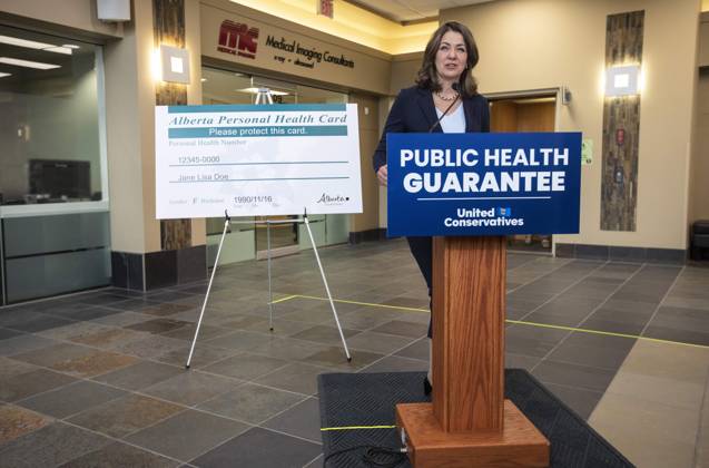 Canada, Alberta Premier Danielle Smith Press Event in Sherwood Park