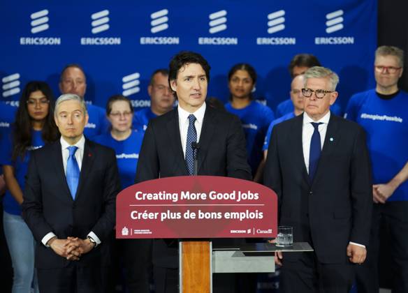 Canada, Prime Minister Justin Trudeau visits Ericsson in Ottawa