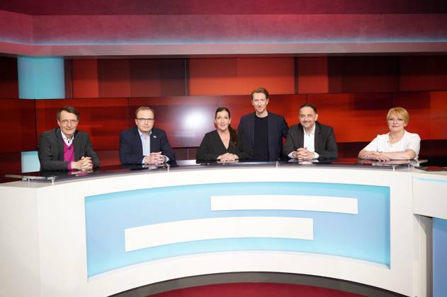 ARD talk show hart aber fair in Studio Adlershof Berlin